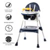 Silla de Comer Ebaby Asiento Reclinable DALI Azul - Imagen 2