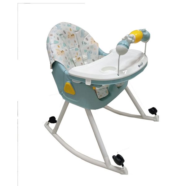 Silla de Comer Asiento Reclinable con Ruedas DALI Verde - Imagen 2