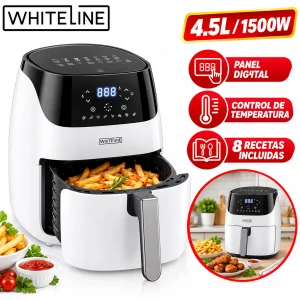 Freidora de Aire Digital de 4.5L Whiteline DH-202A Blanco
