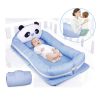 Cama Cuna Portátil Multifunción Panda Azul - Imagen 3