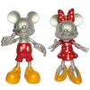 Set de Figuras Articulables Mickey y Minnie Platinado
