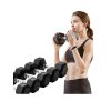 Set De Pesas Mancuernas Hexagonal Metal Cromado X2 5Kg - Imagen 5
