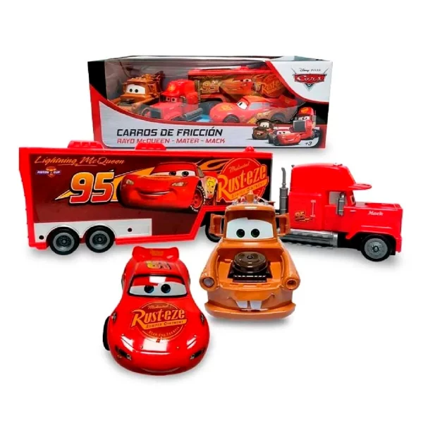 Coches De Fricción Cars Mater Mcqueen Y Mack - Imagen 5