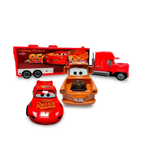 Coches De Fricción Cars Mater Mcqueen Y Mack - Imagen 4
