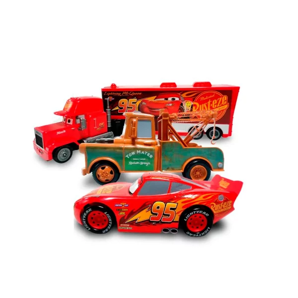 Coches De Fricción Cars Mater Mcqueen Y Mack - Imagen 3