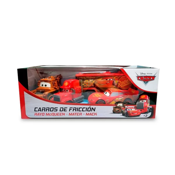 Coches De Fricción Cars Mater Mcqueen Y Mack - Imagen 2
