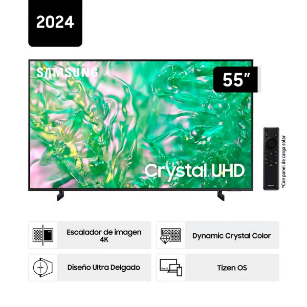 Televisor SAMSUNG 55" Crystal UHD 4K Tizen OS Smart TV 55DU8000