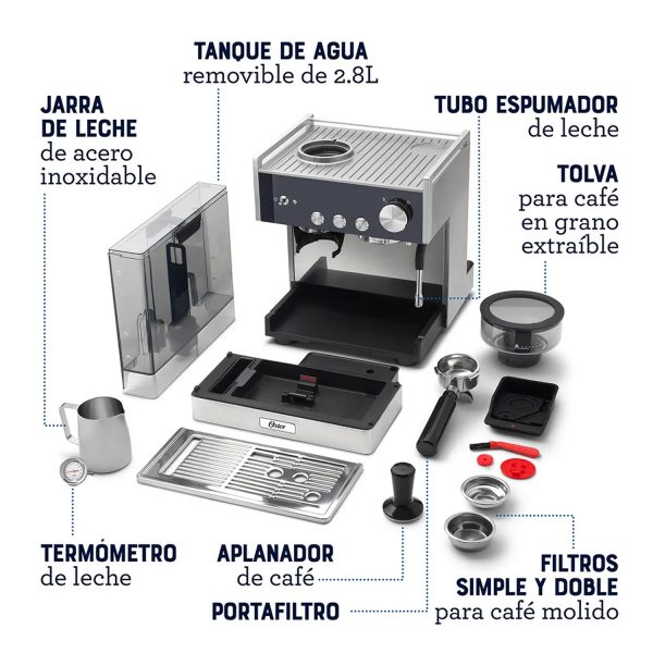 Cafetera Oster para Espresso Perfect Brew Máxima BVSTEM7400 - Imagen 3