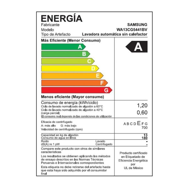 Lavadora Samsung 13Kg Carga Superior Ecobubble WA13CG5441BV Negro - Imagen 6