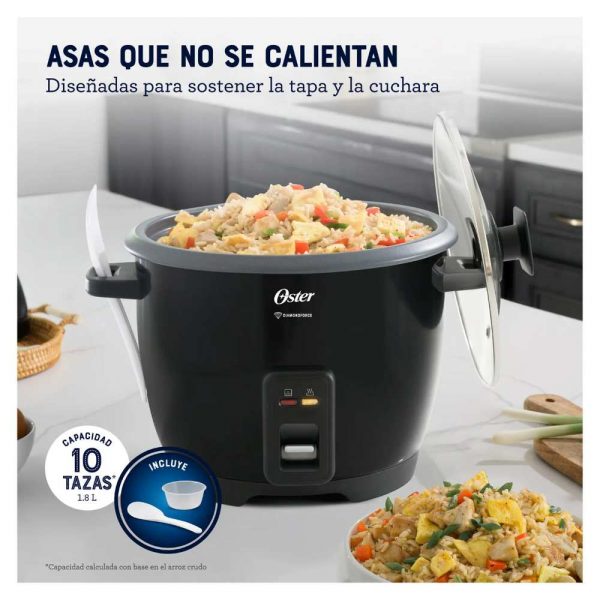 Olla Arrocera Oster de 1 8L DiamondForce CKSTRCB10DFBLK Negro - Imagen 4