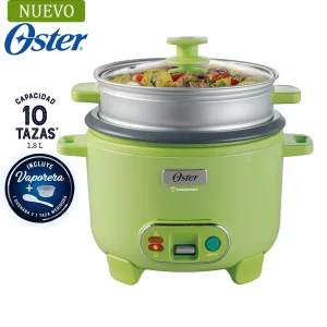 Olla Arrocera Oster CKSTRC10DFGRN 1.8L 3 en 1 Función de Sofrito Vaporera Verde