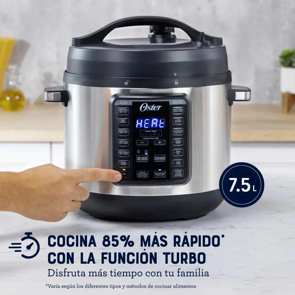 Oster Multiolla, Turbo, 7.5 L de Capacidad, con 14 Funciones Predeterminadas, Recubrimiento Oster DiamondForce, CKSTPCECT75DF - Imagen 3