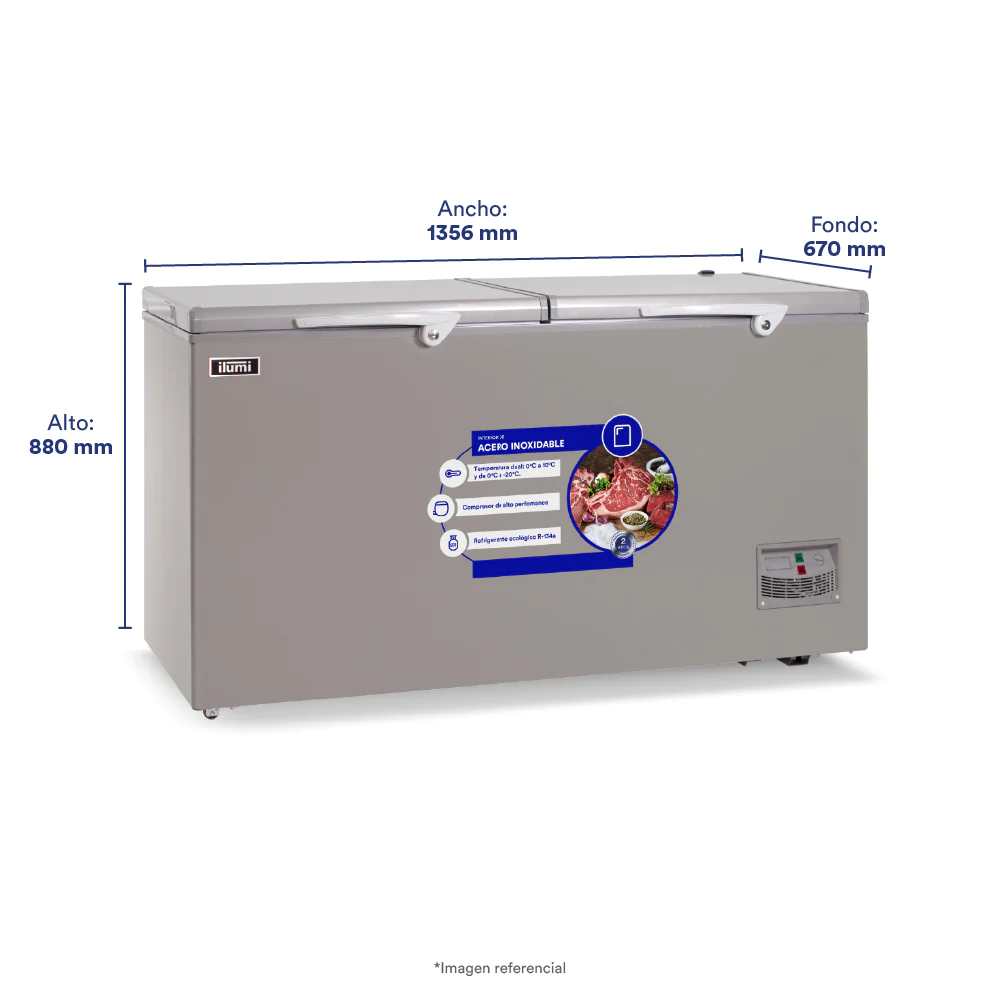 Congelador con tina de Acero Inoxidable de 440 litros - Imagen 4