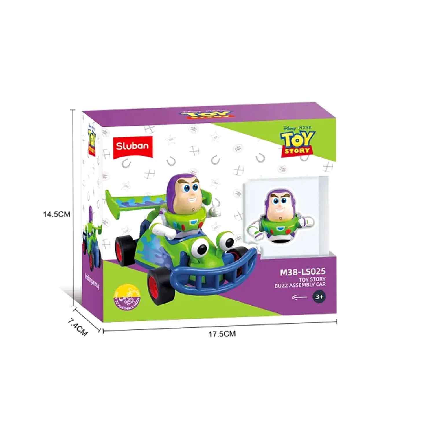 Juguete Carro de carreras de fricción de Buzz Lightyear 7 piezas - Imagen 3