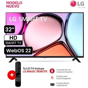 Televisor LG Smart TV 32 HD 32LR600BPSC con webOS y AI ThinQ y Magic