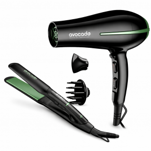 Combo GAMA Avocado 220V Secadora + Alisador X-Wide Profesional