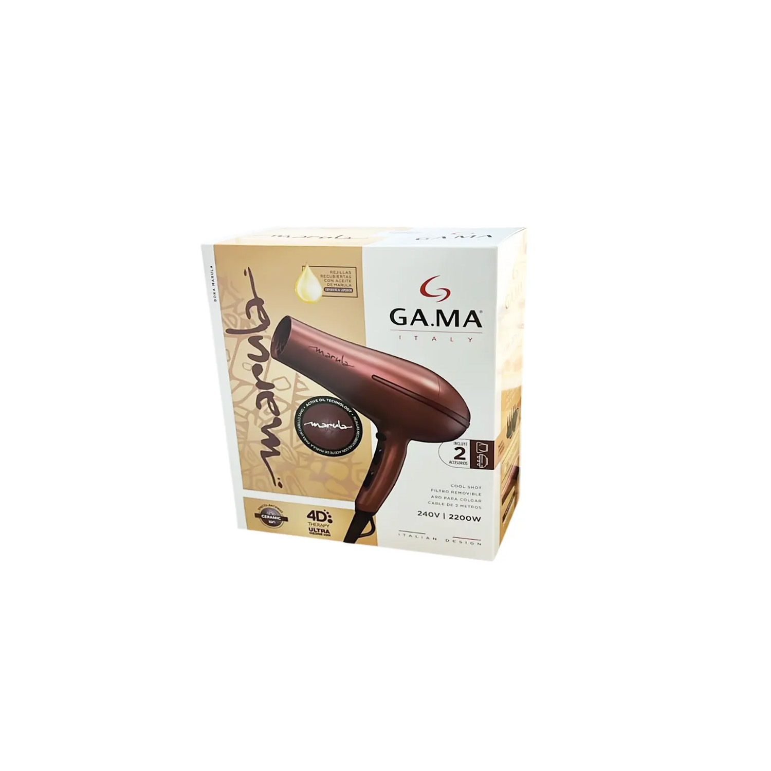 Secadora de Cabello Gama Bora Marula 4D 2200W BECHD0000002201 - Imagen 4