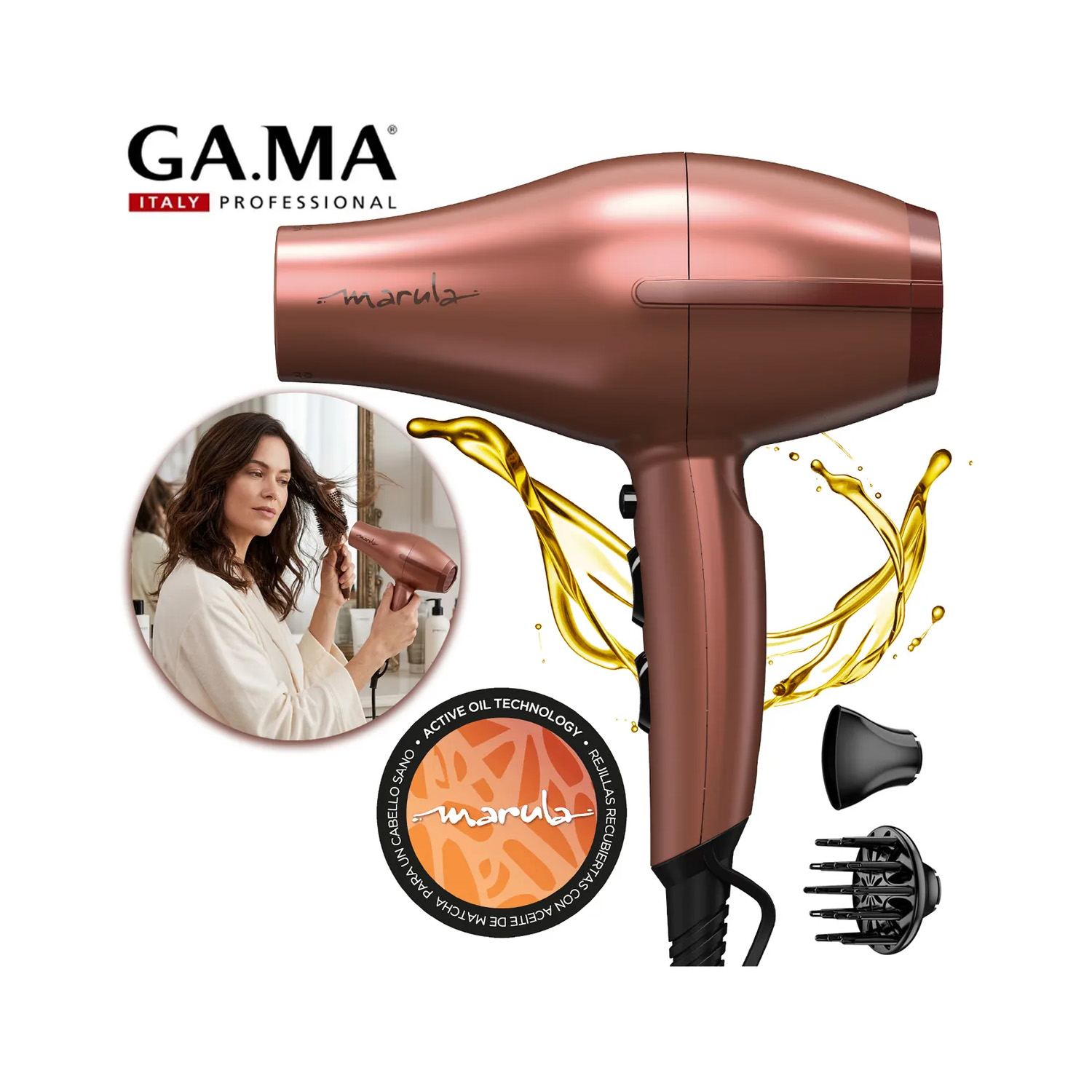 Secadora de Cabello Gama Bora Marula 4D 2200W BECHD0000002201