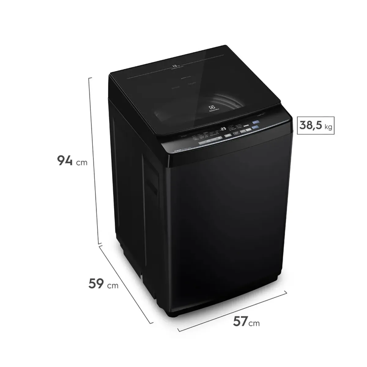 Lavadora Electrolux Carga Superior 13kg Efficient Silent Inverter Negra EWIJ13F2XSYB - Imagen 2
