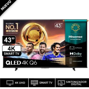 Televisor Hisense Smart TV 43 QLED 4K UHD 43Q6QV