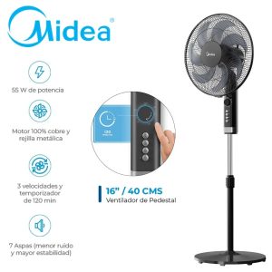 Ventilador de Pedestal  Midea  16" MFA164MB
