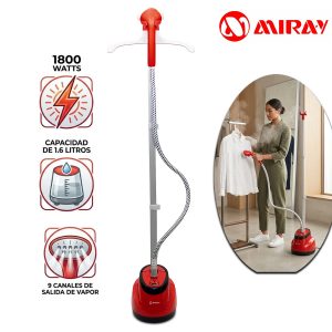 Vaporizador de Pedestal Miray VPM-10 1800 Watts y tanque 1.6 Litros Rojo