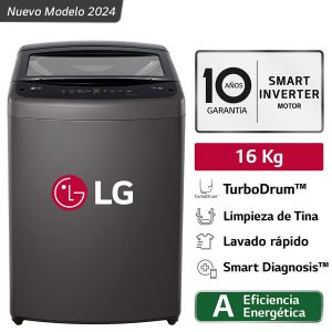 Lavadora LG 16 Kg TurboDrum Carga Superior Negro WT16BVTB
