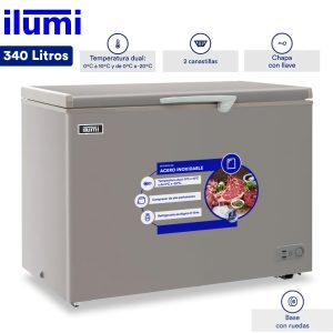 Congelador con Tina de Acero Inoxidable de 340 litros TFI-3400DG Ilumi