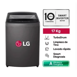 LAVADORA 17 KG CARGA SUPERIOR WT17BVTB NEGRO CLARO