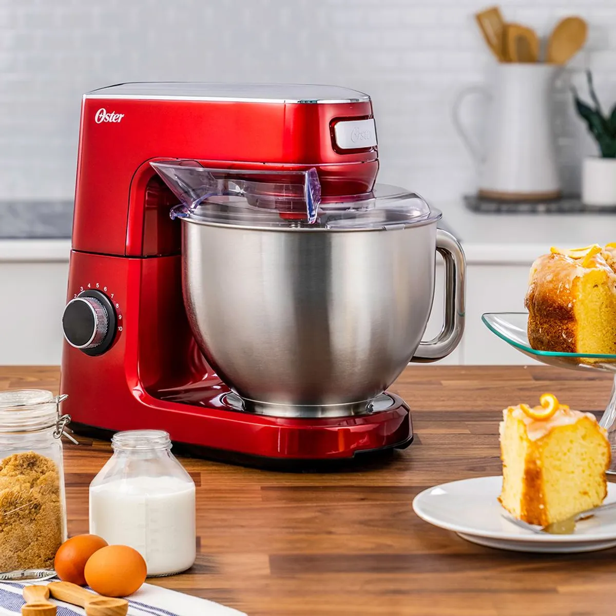 Batidora de Pedestal Roja 5.2L FPSTSMPL3R - Imagen 4