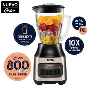 Licuadora Oster 1.5L 6 Velocidades BLSTPEG-NPB 800W + Pulso