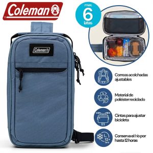 Bolsa Térmica Convertible de Tela TranslatRTM para 6 latas