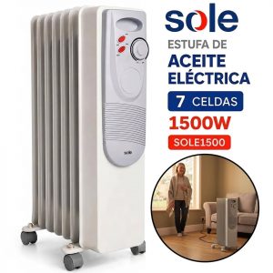 Estufa de Aceite Sole Eléctrica 7 celdas 1500W SOLE1500