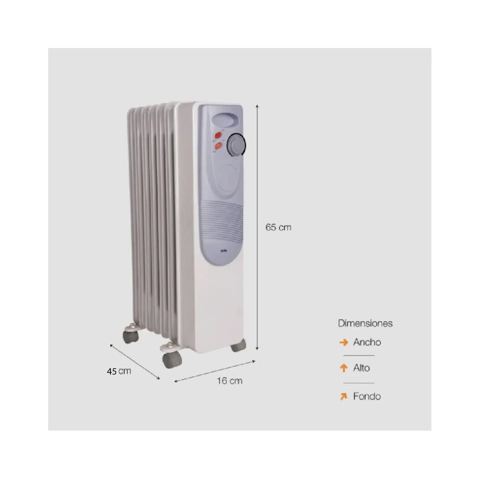 Estufa de Aceite Sole Eléctrica 9 celdas 2000W SOLE2000 - Imagen 3