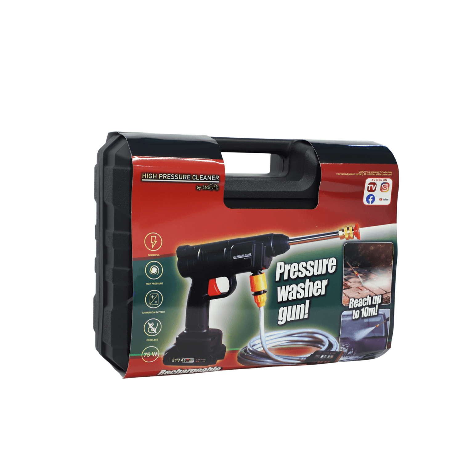 Hidrolavadora Pistola de Lavado a Presión Portátil High Pressure Cleaner Starlyf - Imagen 2