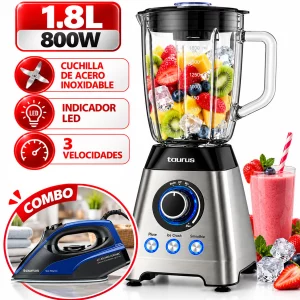 Combo taurus Licuadora EXPERT 800 1.8 Litros 800 Watts +Plancha