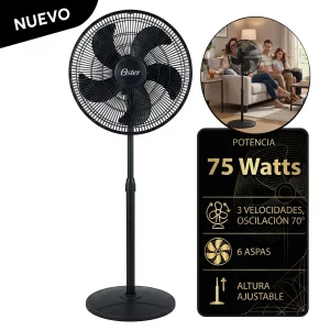 Ventilador Oster de Pedestal 18" 75 Watts 3 Velocidades EOSVELIST1631-6H