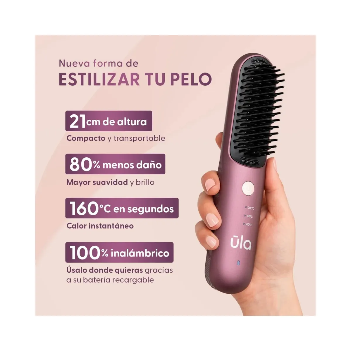 Cepillo Alisador Portátil Heatcomb Ula - Imagen 5