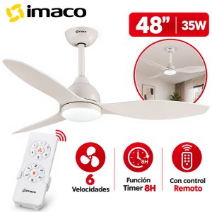 Ventilador de Techo Decorativo con Luz Led y Control CF4835DC