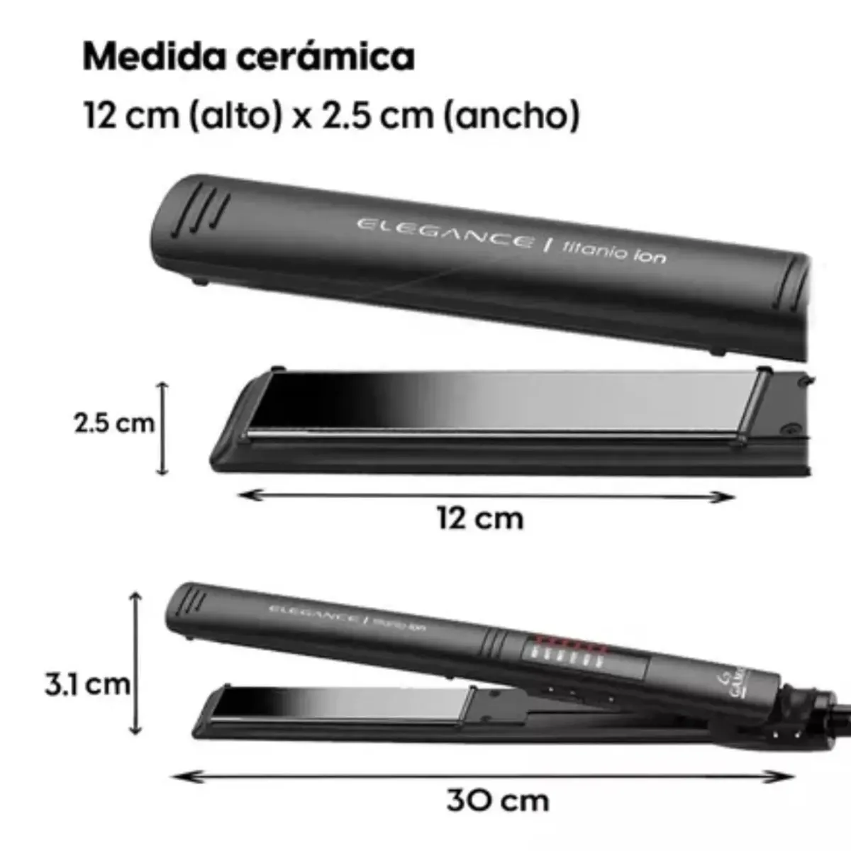 Plancha Alizador Elegance Led Titanio 220V Gama BECHS0000001467 - Imagen 3