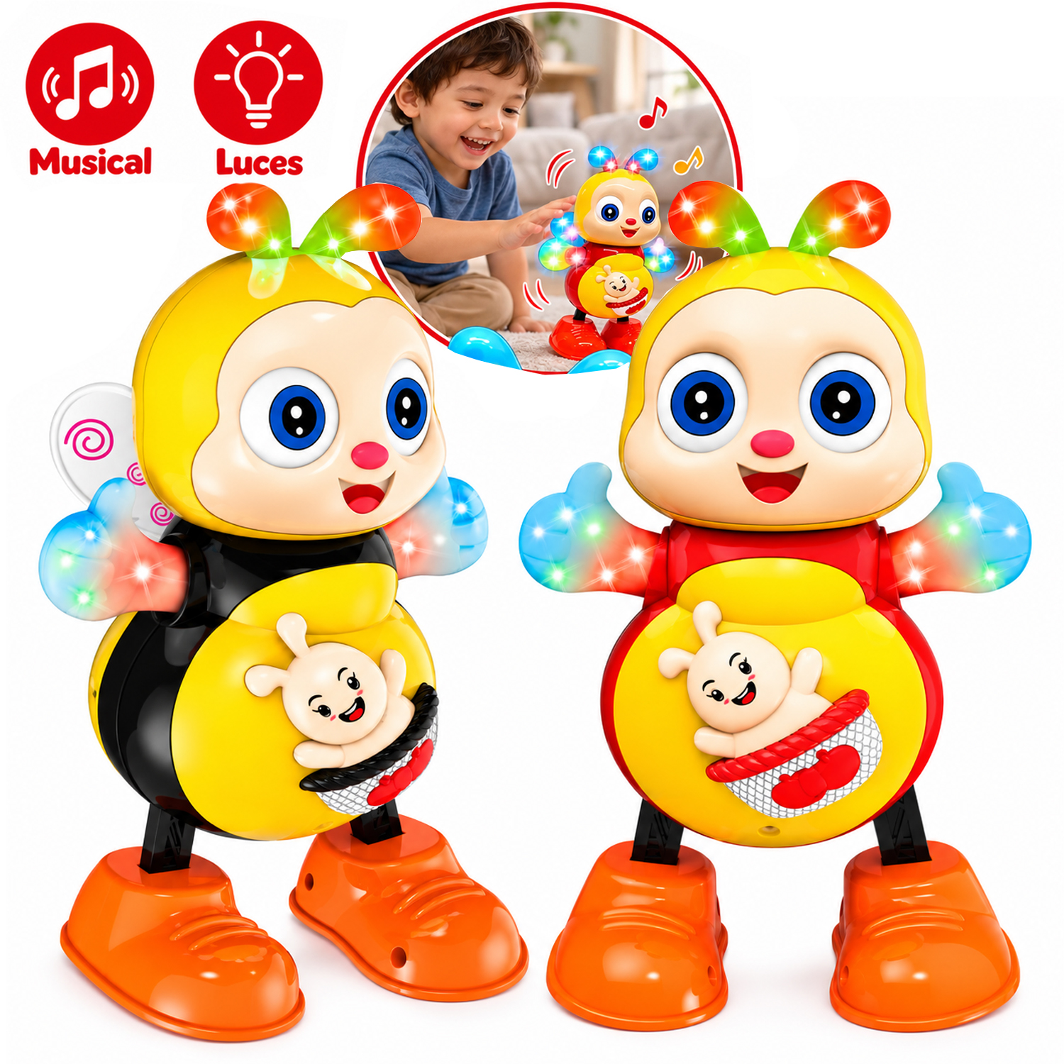 Juguete Interactivo Musical Abejita Bailarina con Luces 5907B x1